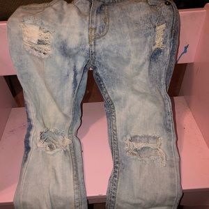 Custom distressed 3T jeans